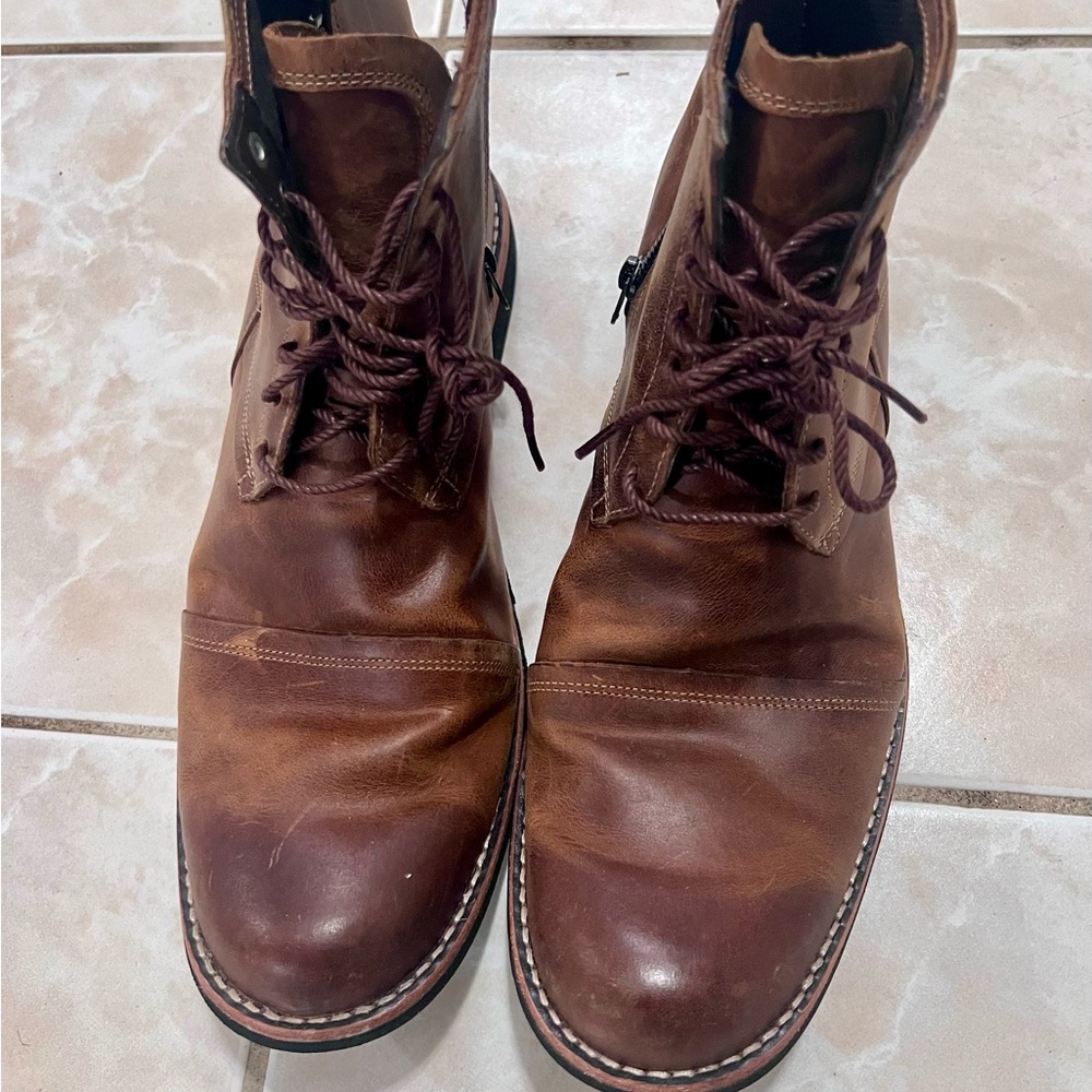 Men's Vintage Brown Timberland Earthkeepers Zip Up Boots